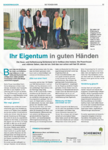 Artikel aus der LR Sondermagazin „So ticken wir“ vom 08.10.2021, Ihr Eigentum im guten Händen, Schiemenz Haus- und Hofbetreuung